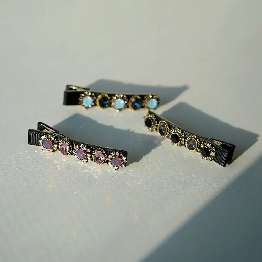 Gabriella Crystal Satin Hairpin