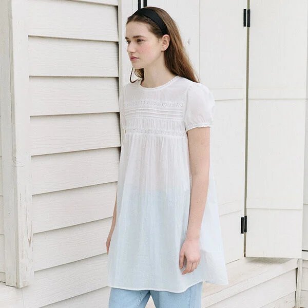 PINTUCK MINI ONEPIECE WHITE