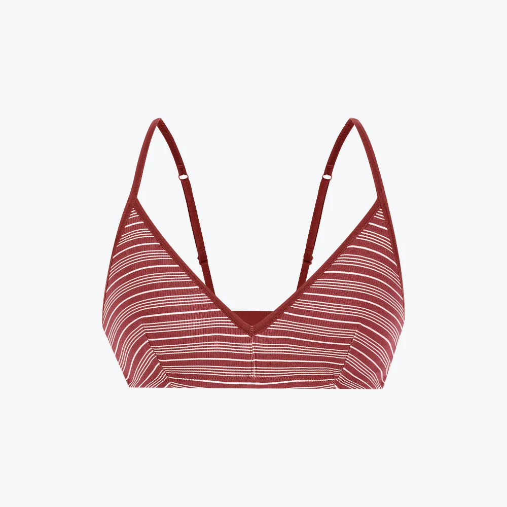 圖案 Eau Bralette_復古紅