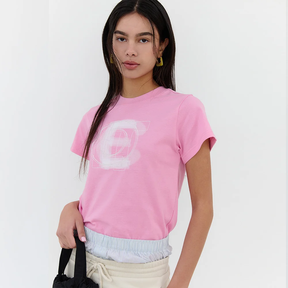 CLOTE LETTERING SMALL T-SHIRT - PINK
