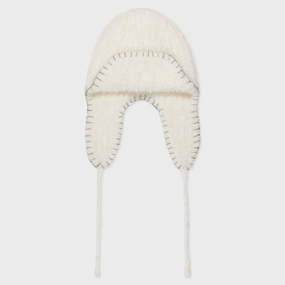STITCH EARFLAP IVORY(MG2FWMAB34A)