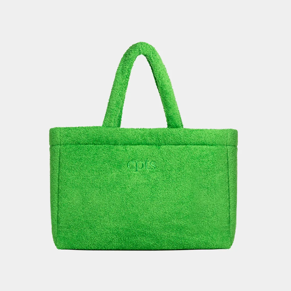 TOWELING SQUARE BAG_GREEN