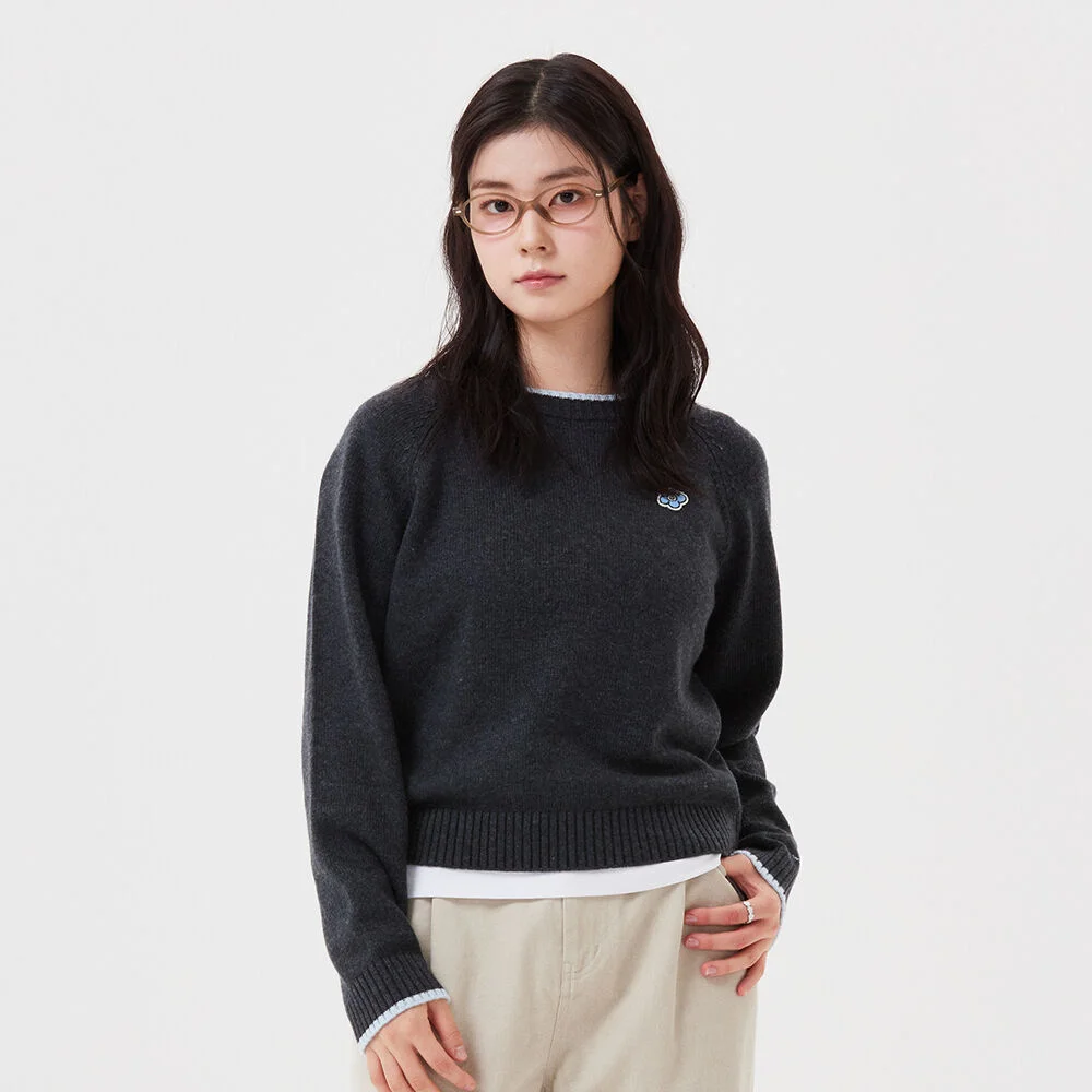 女裝 Lily Wappen 撞色 套頭 灰色