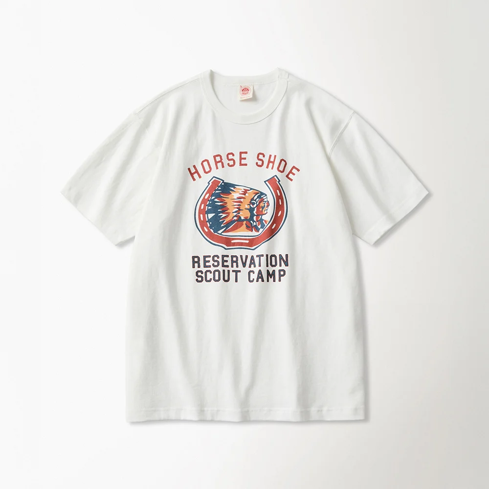 Retro Horseshoe Graphic Tee White