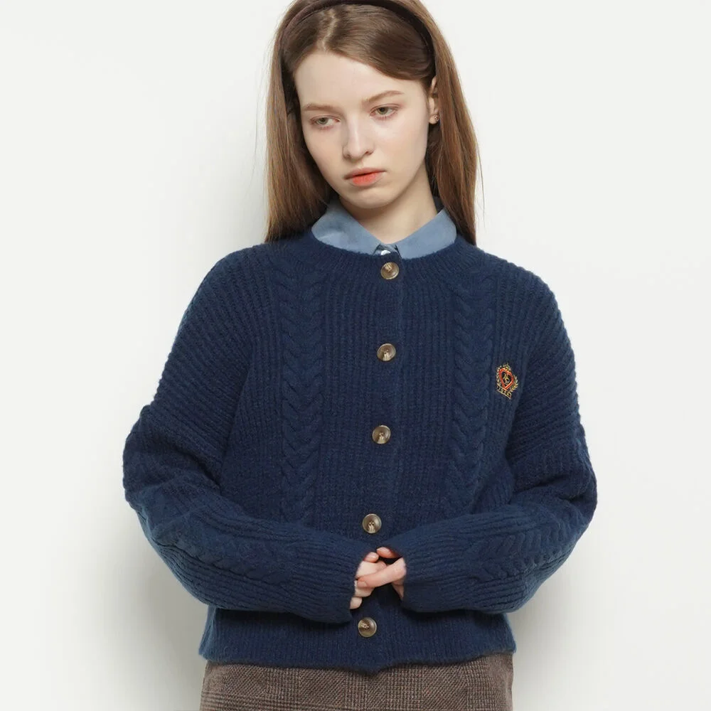 W12 max twisted knit navy
