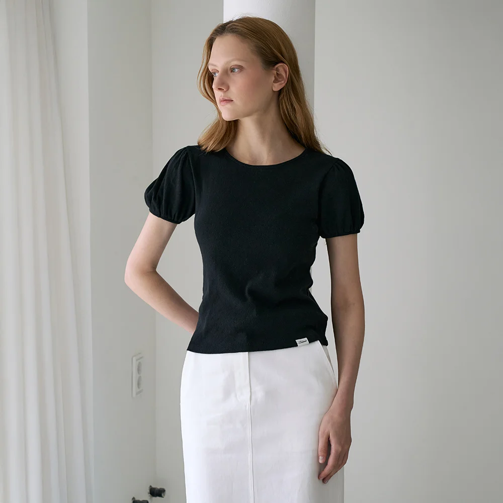 Label Point Puff T-shirt