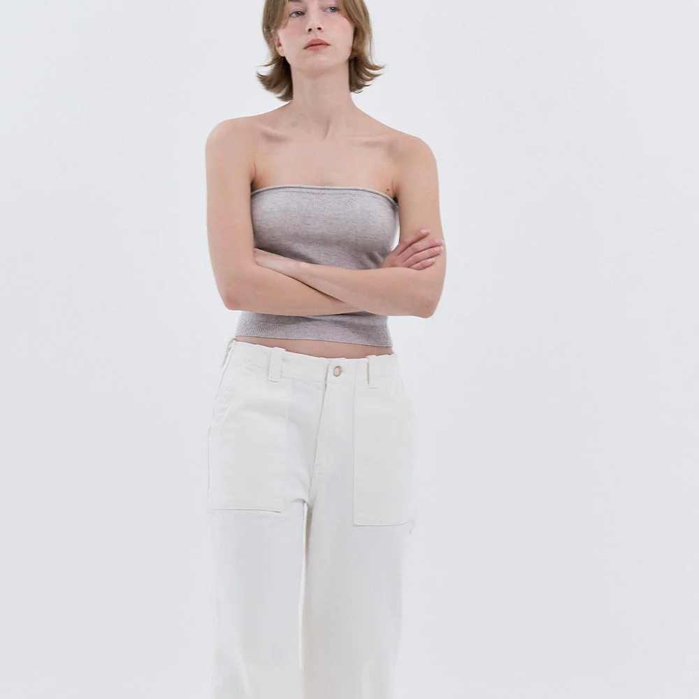 Pauline Tube-Top Knit (Gray)