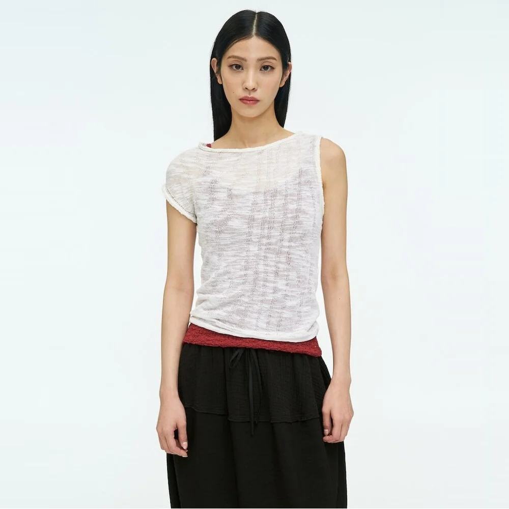 Wave Knit Top White (AG6551A011)