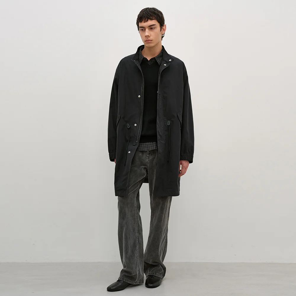 魚 Tail 派克大衣 WASHED BLACK