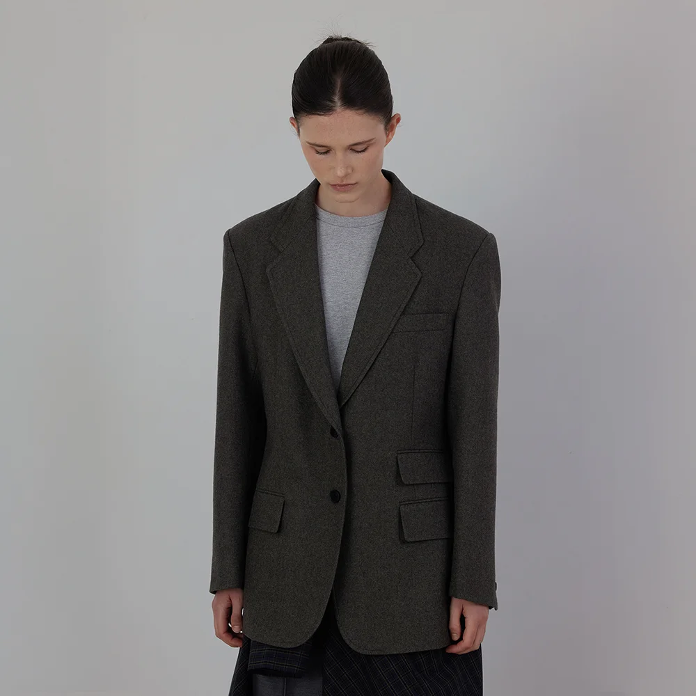 Classic Tailored Wool Single Jacket