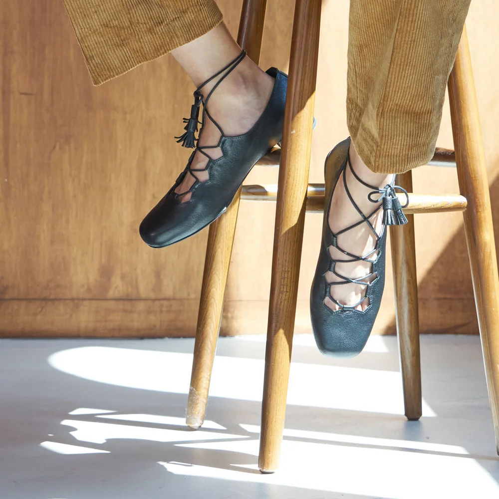 黑色- Dougie 蕾絲 樂福鞋 lace dougie loafer black