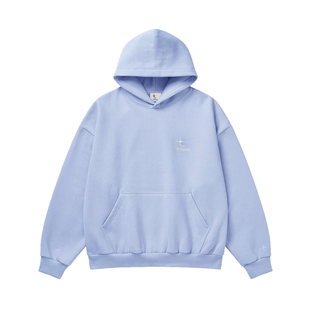 加重毛毯 連帽衫 雲朵 藍色
