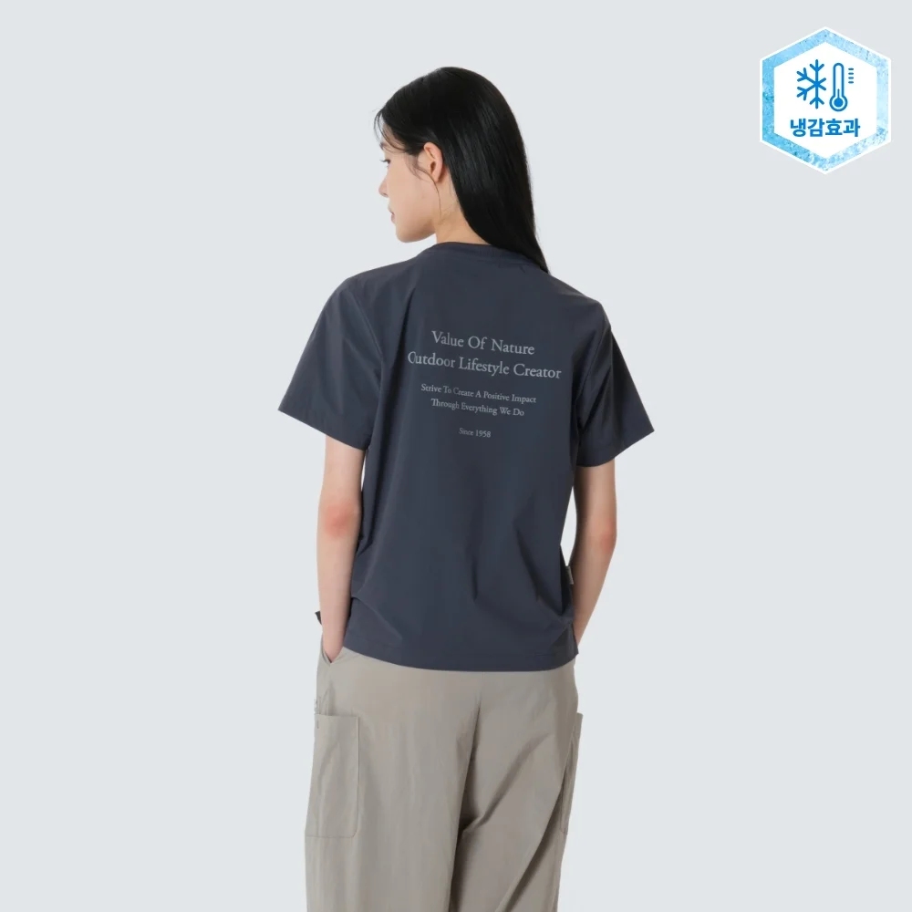 Thintech 女裝 字母印花 短袖 T恤 Vintage Blue (S26MWSTS33)
