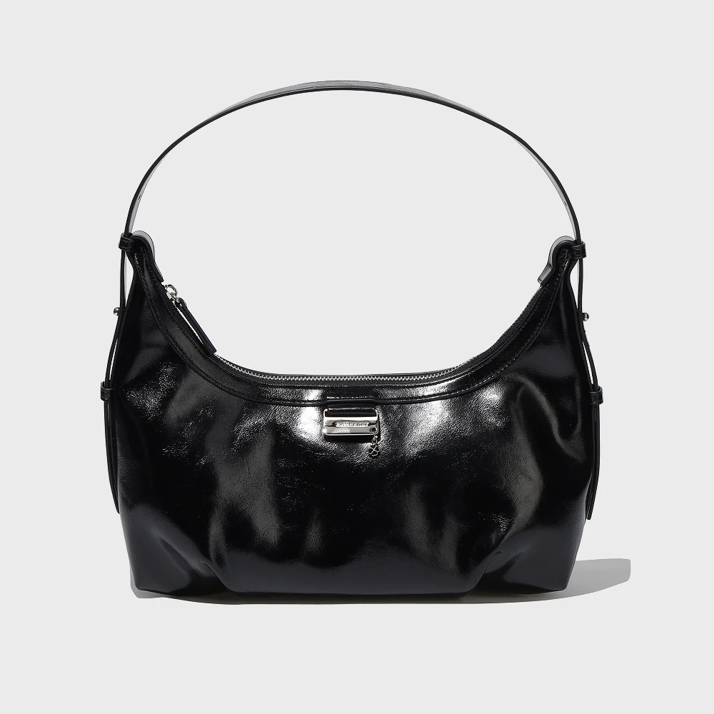 女裝 日常 小 Hobo Bag 黑色