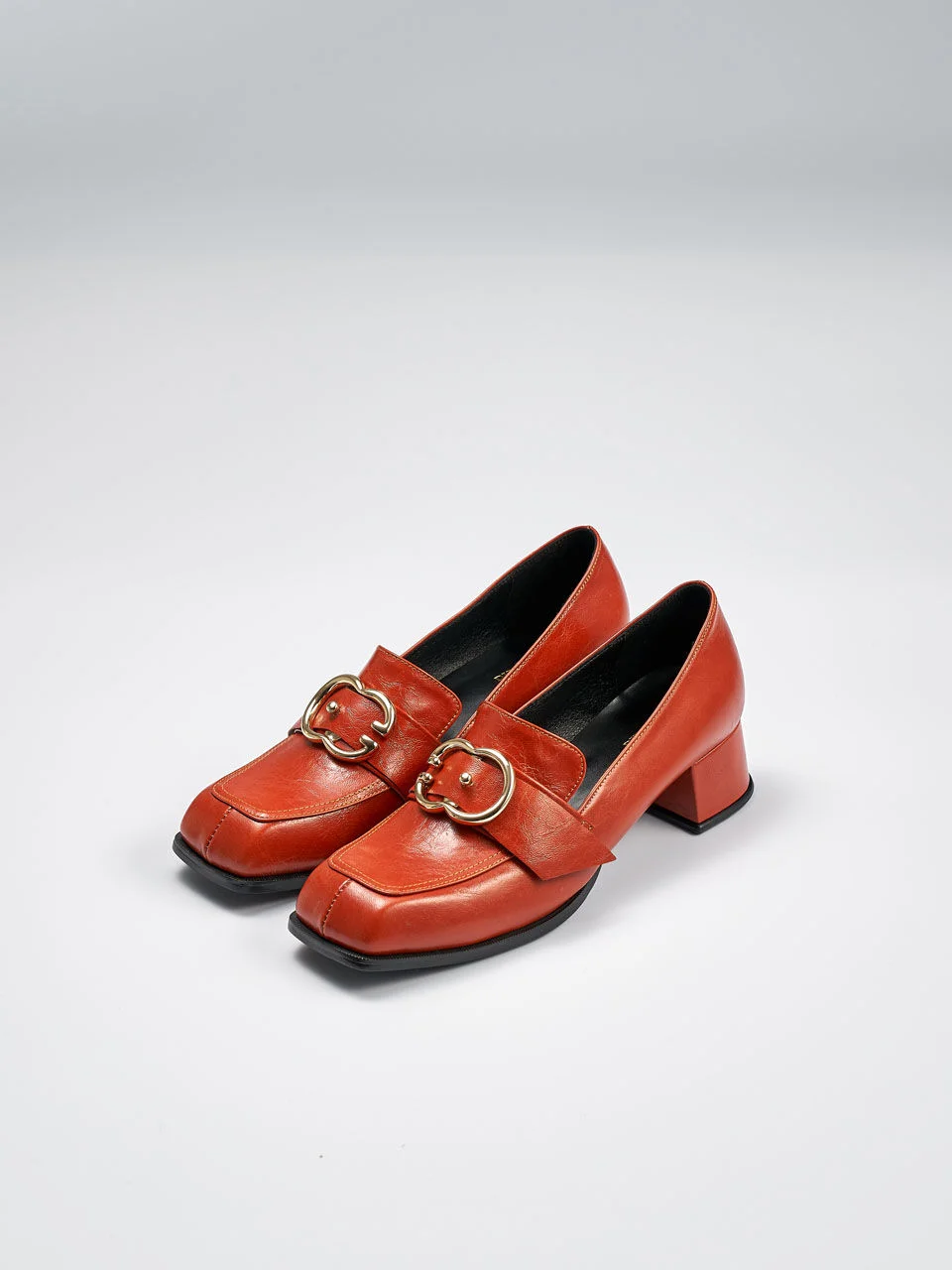 cognac big buckle loafer 干邑色 大扣環 樂福鞋