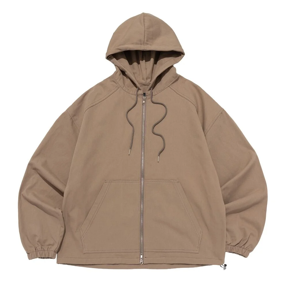 HOOD BOMBER WORK JACKET (BEIGE)
