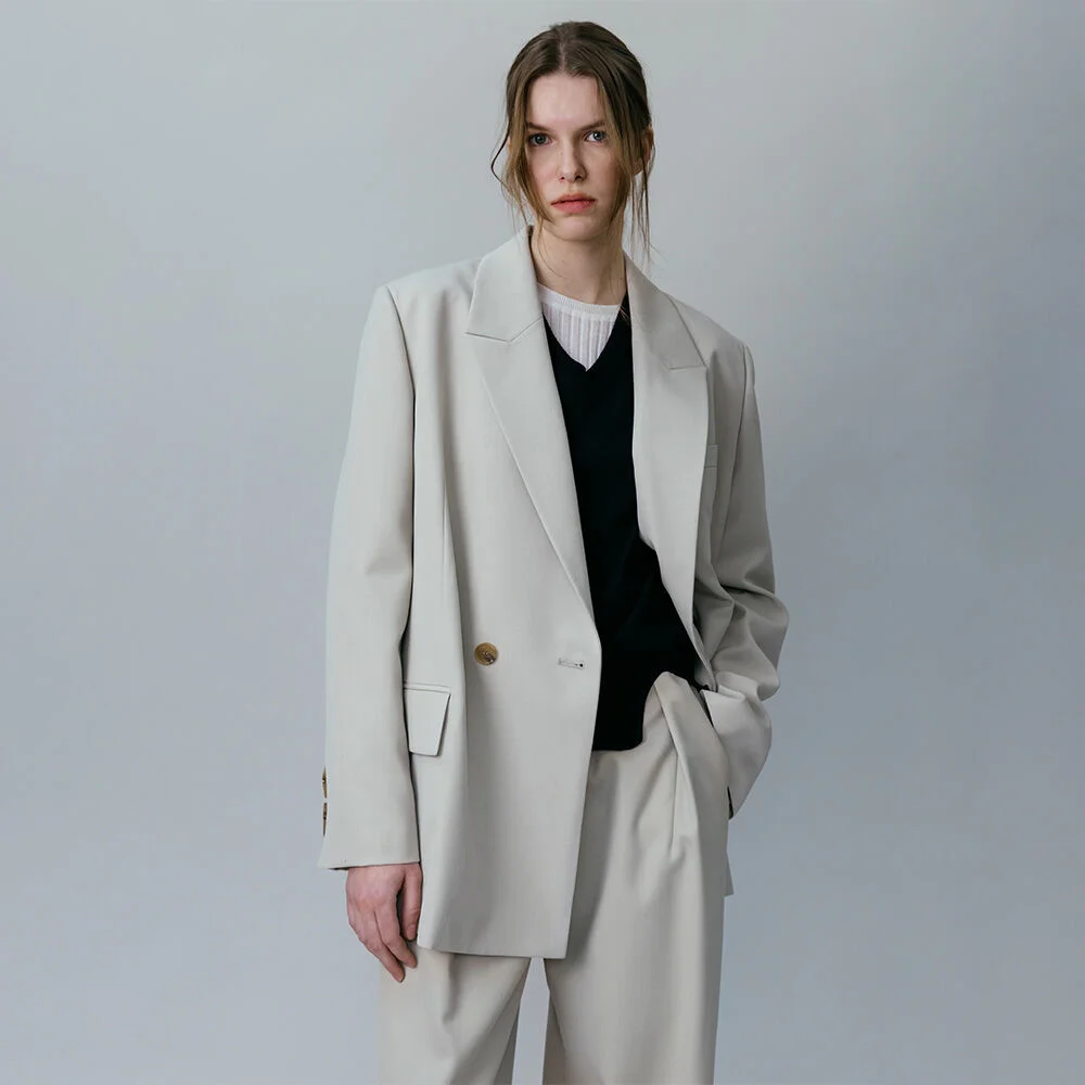 Oversized Double-Breasted Tailored Jacket SW6SJ621-FG