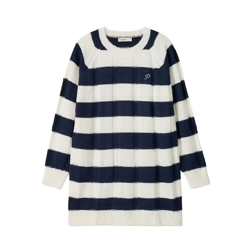 Luna Stripe Knit Dress (ivory)