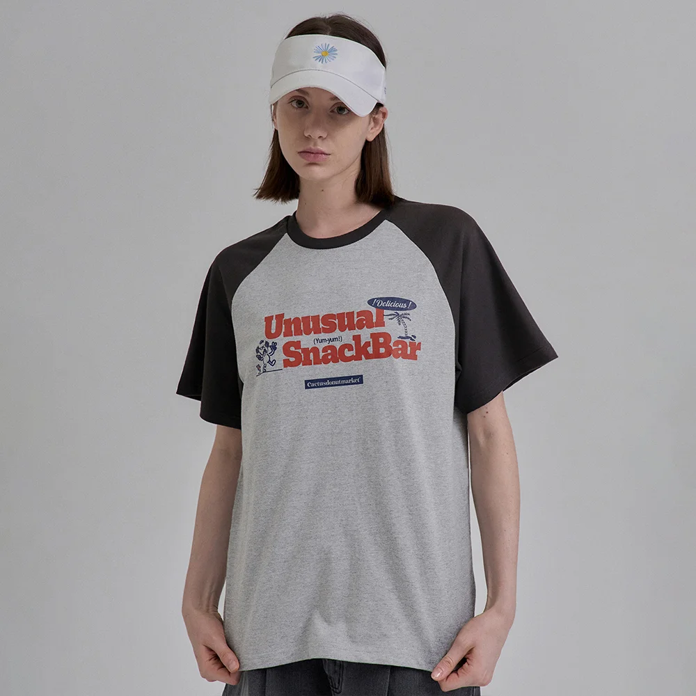 SNACKBAR RAGLAN T-SHIRT - GRAY