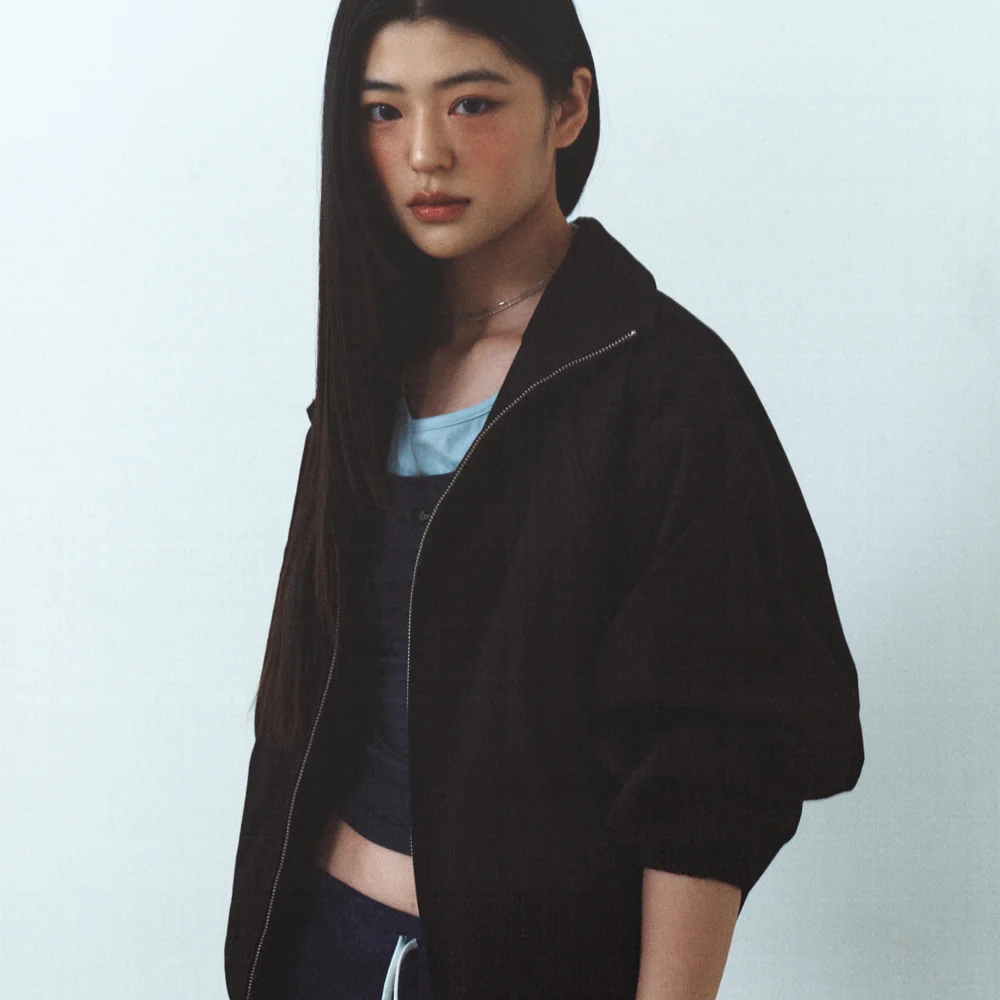 Zip-Up Shirt Jacket Black