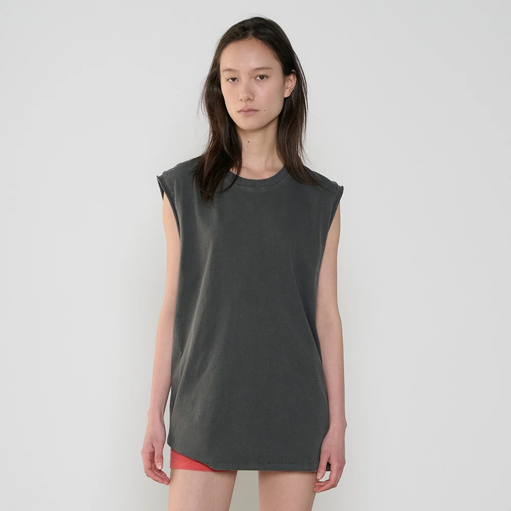 Pigment Dyed Cut Off Sleeveless
