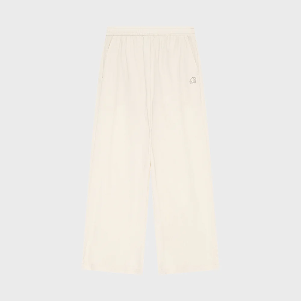 皺褶 褲子 (寬版 剪裁) - W_Off White_OWM26316W3