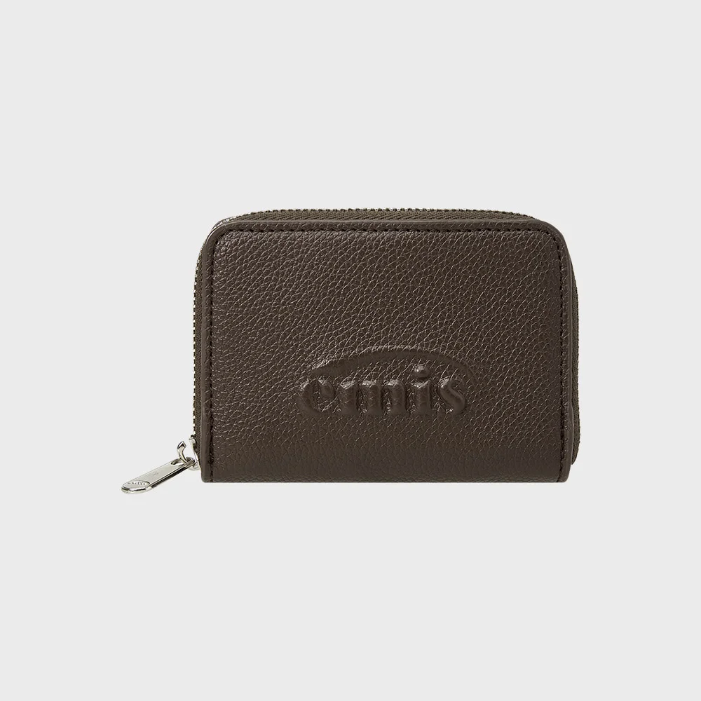 GRAIN LOGO ZIP WALLET-BROWN