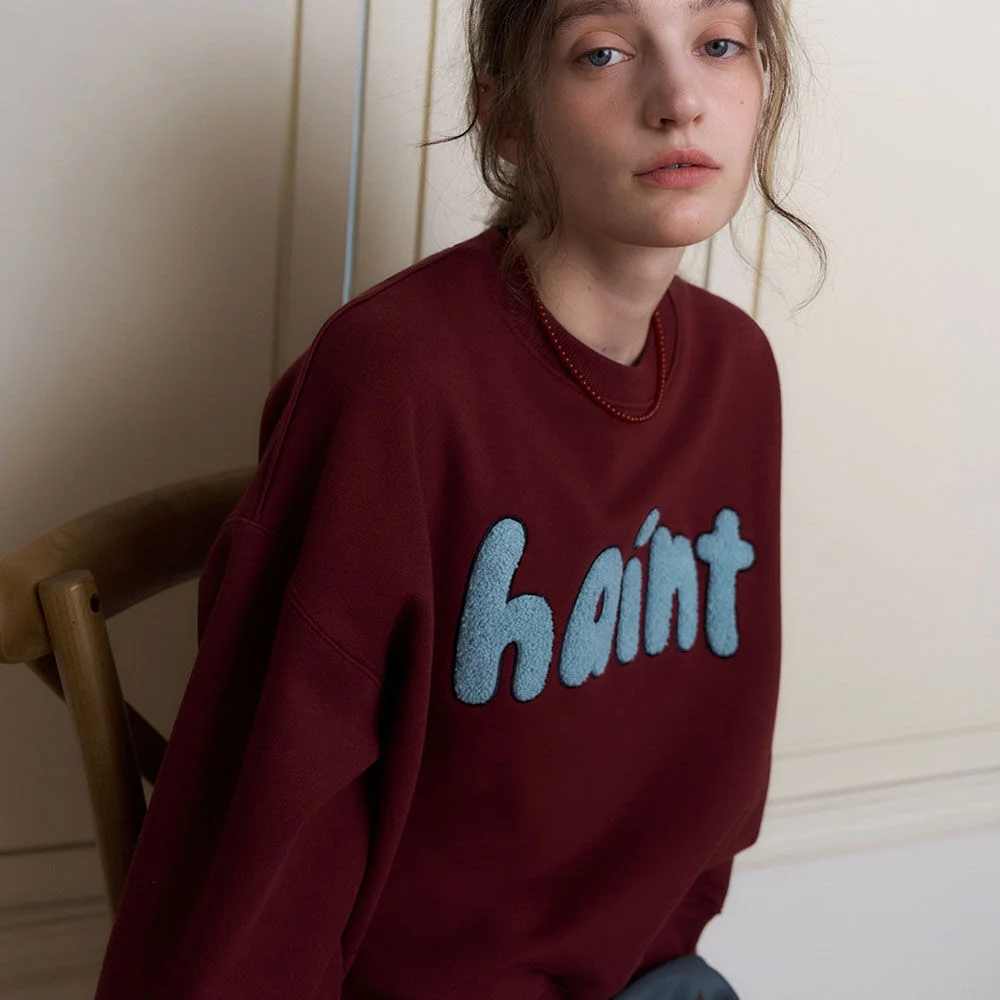 HAINT BOUCLE LOGO SWEATSHIRT 2COL_BURGUNDY