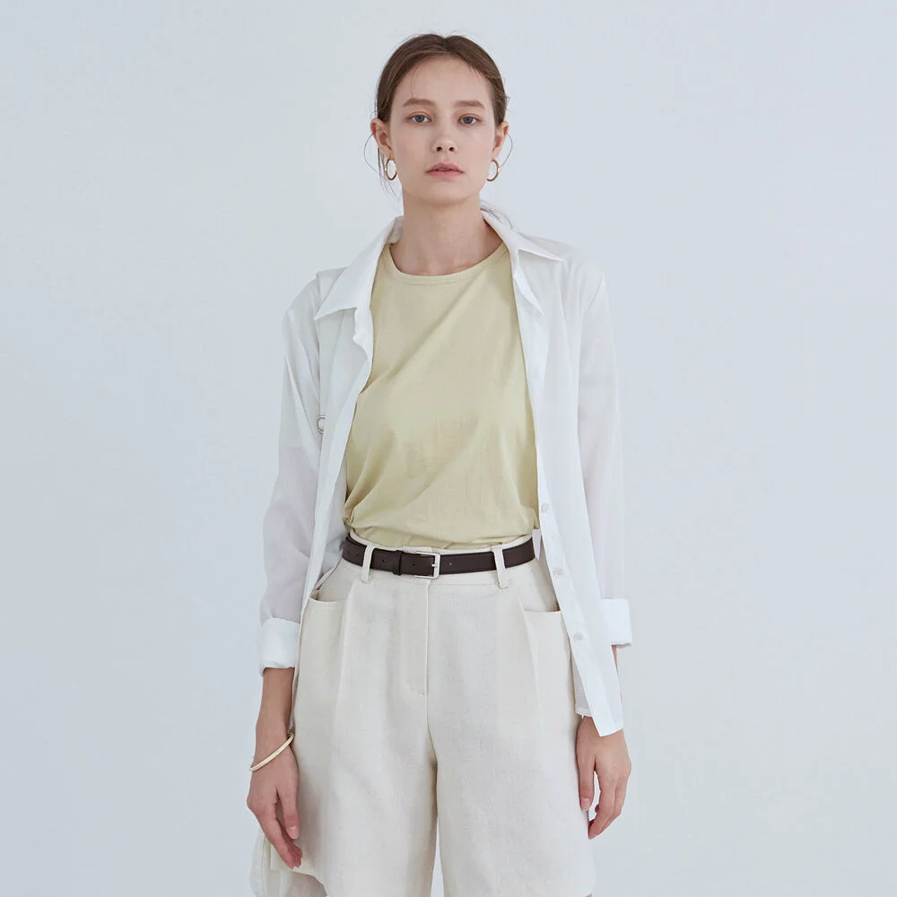 AIR SILKY BASIC SHIRT_WHITE