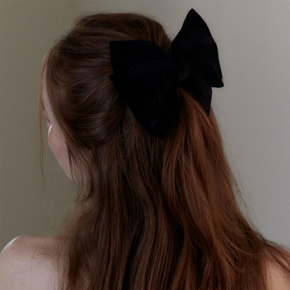 Kitsch velvet ribbon hair pin HP008