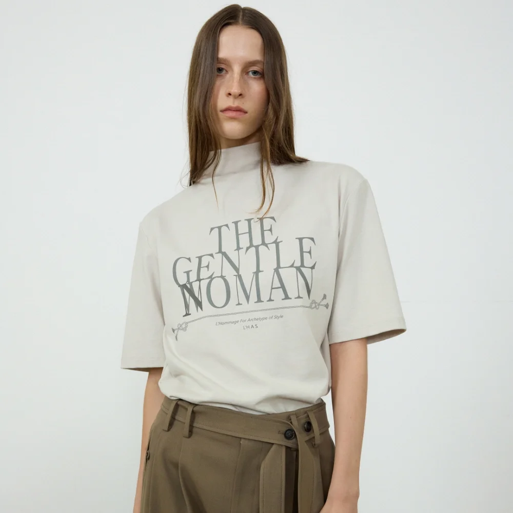 THE GENTLE WOMAN T-SHIRT_LIGHT GREY