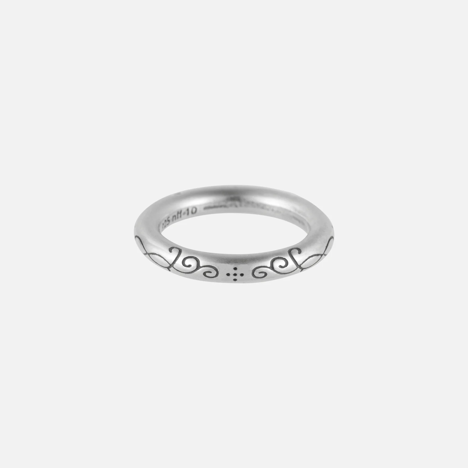 mehndi ring-silver