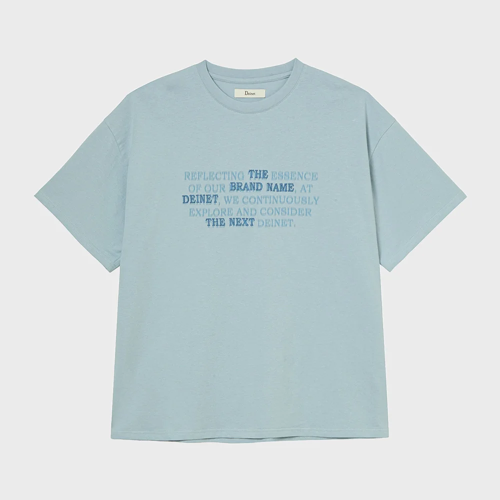 LETTERING T-SHIRT IN SKY BLUE