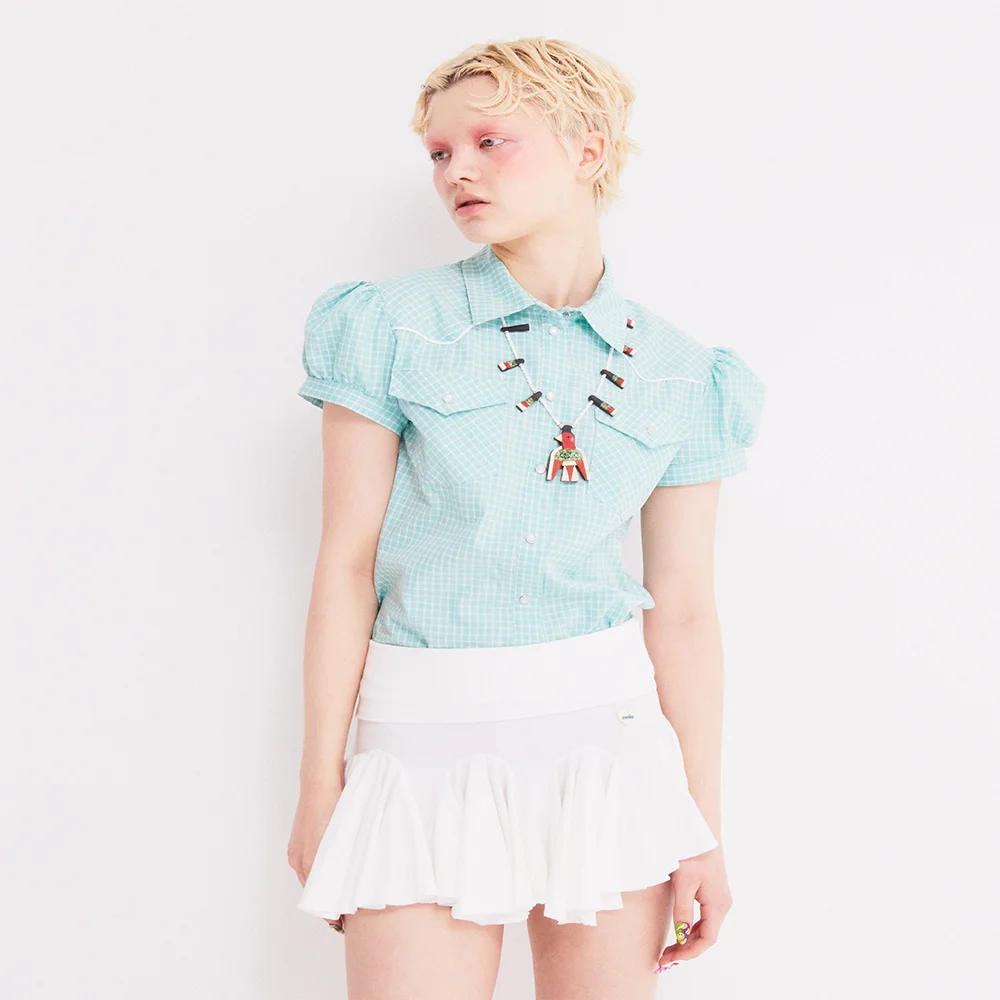 HEART MEDAL 2WAY HOOL SKIRT IVORY
