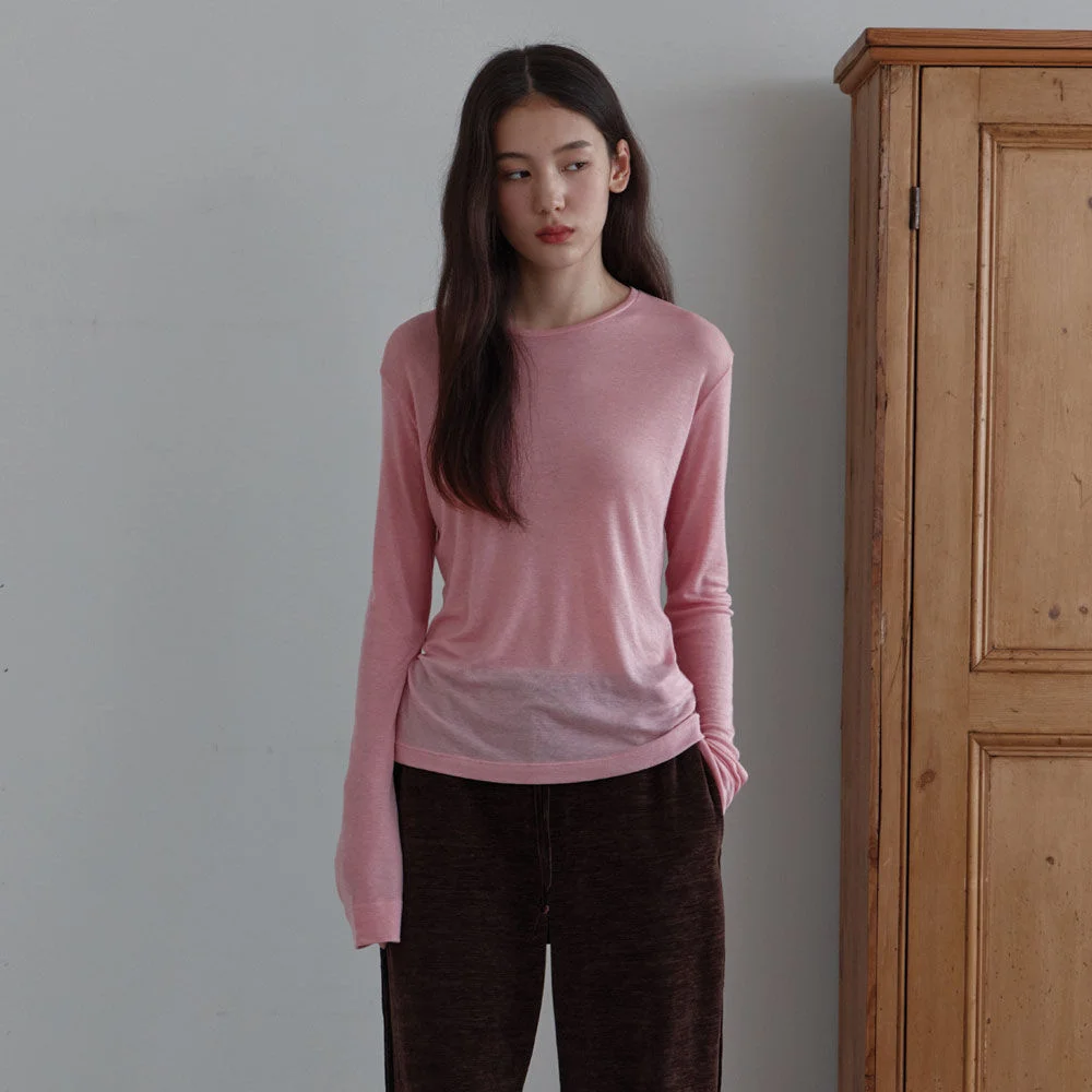 Sheer Touch Long Sleeve (Pink)