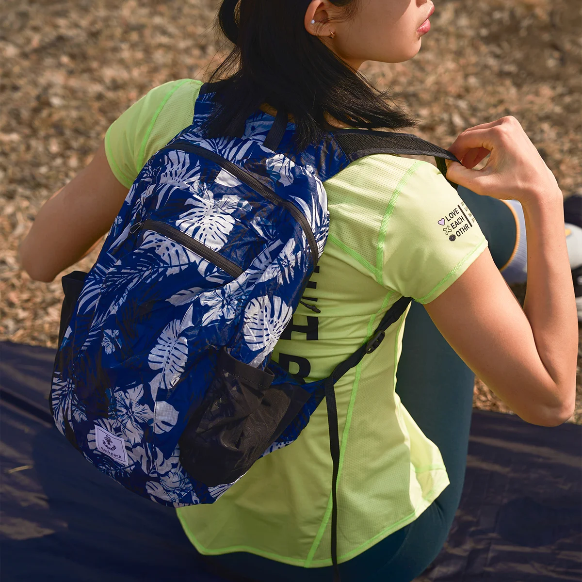 超輕量 Compact 口袋 翻摺 背包 日常 休閒 袋 24L - 夏威夷藍