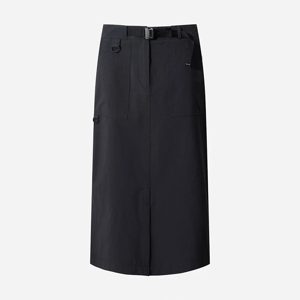 H線條 外貼袋 半身裙 女裝(BLACK)