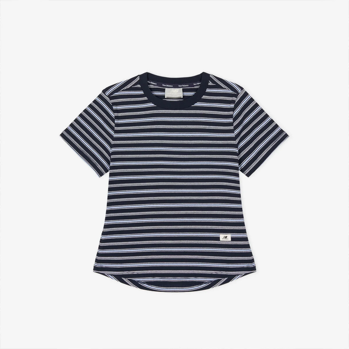 NBNEG2W442 / WOMEN 必備款 Fitted 條紋 短袖T恤 (NAVY)