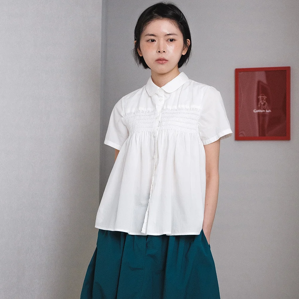 Smock Point Shirt - White