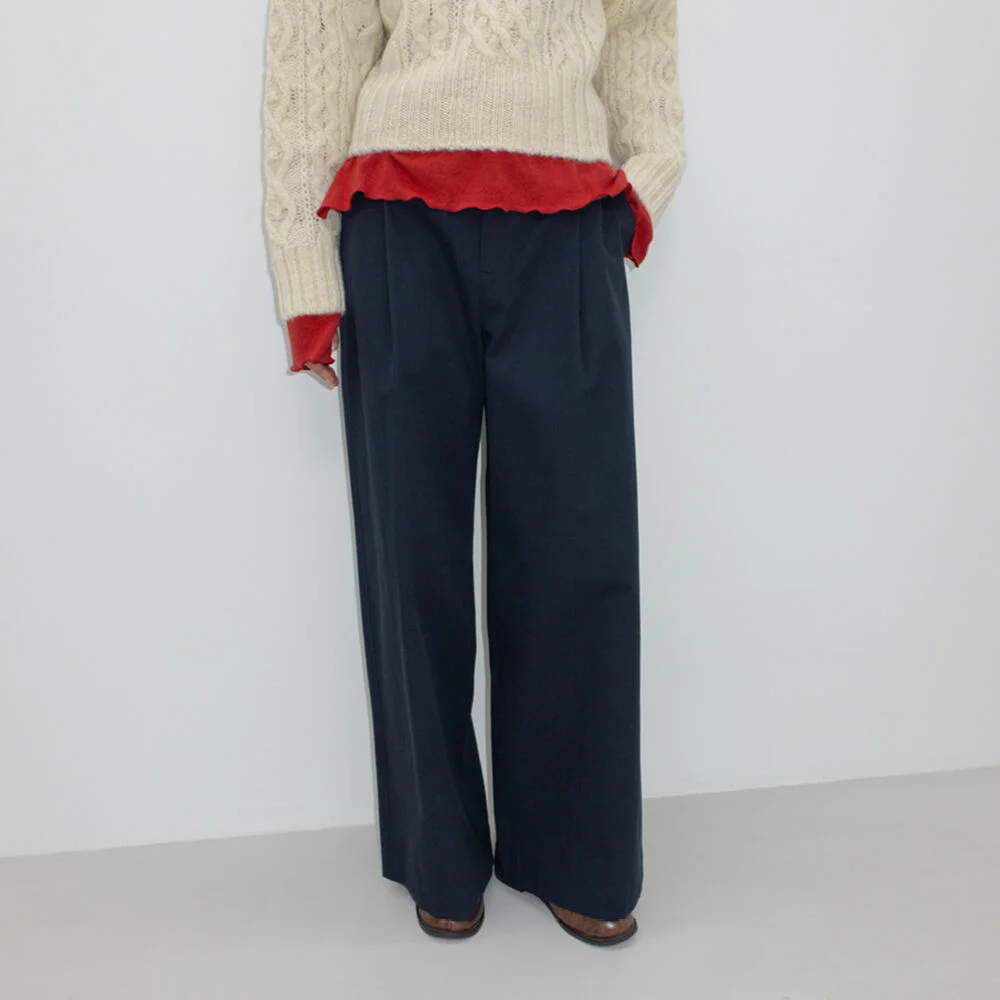 COTTON GURKHA PANTS / NAVY