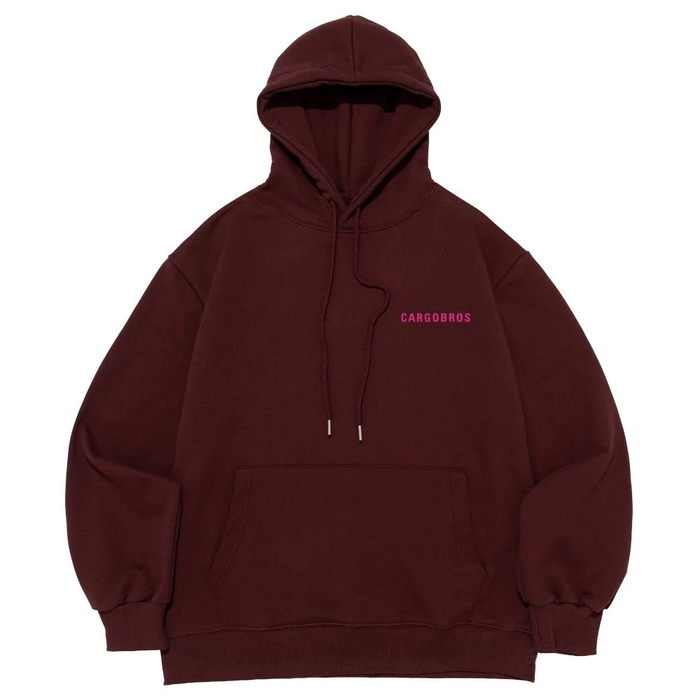 ESSENTIAL LOGO OVER HOOD T-SHIRT (WINE/PINK)