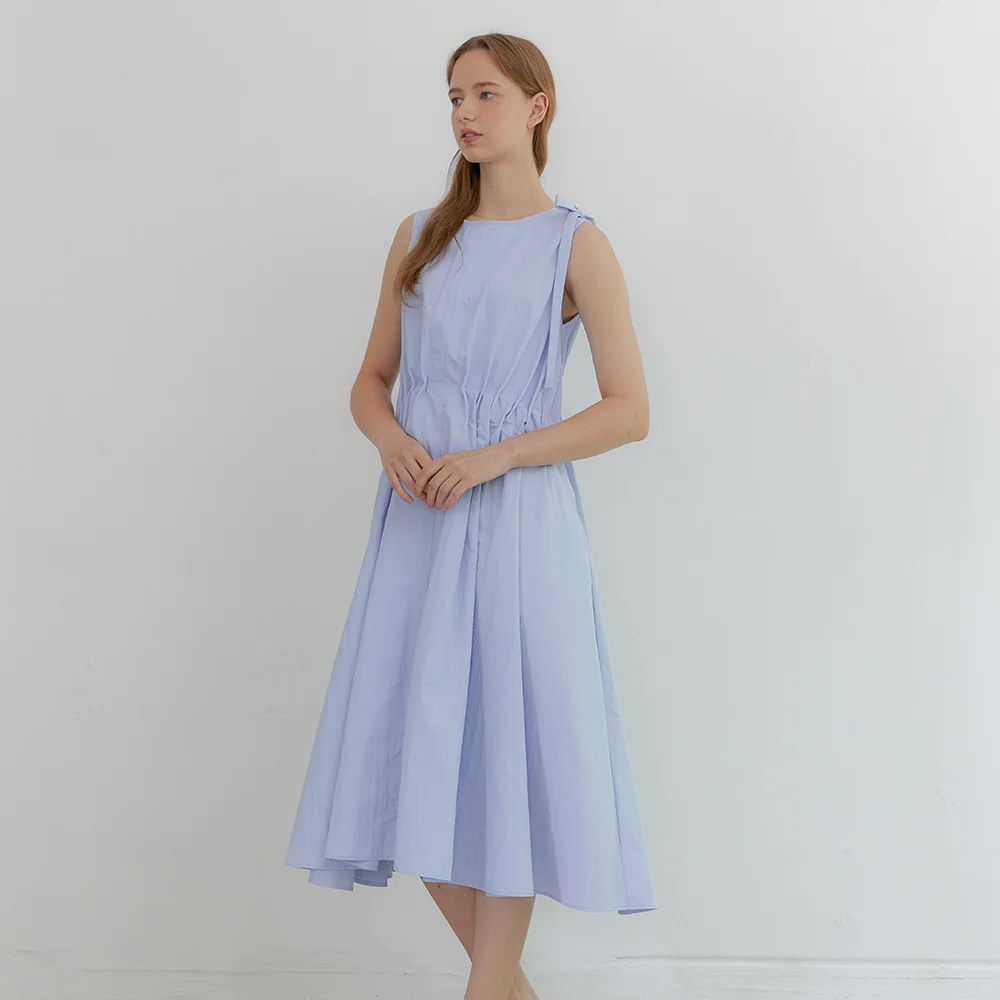 Ola Wavy Dress - Tropical Blue