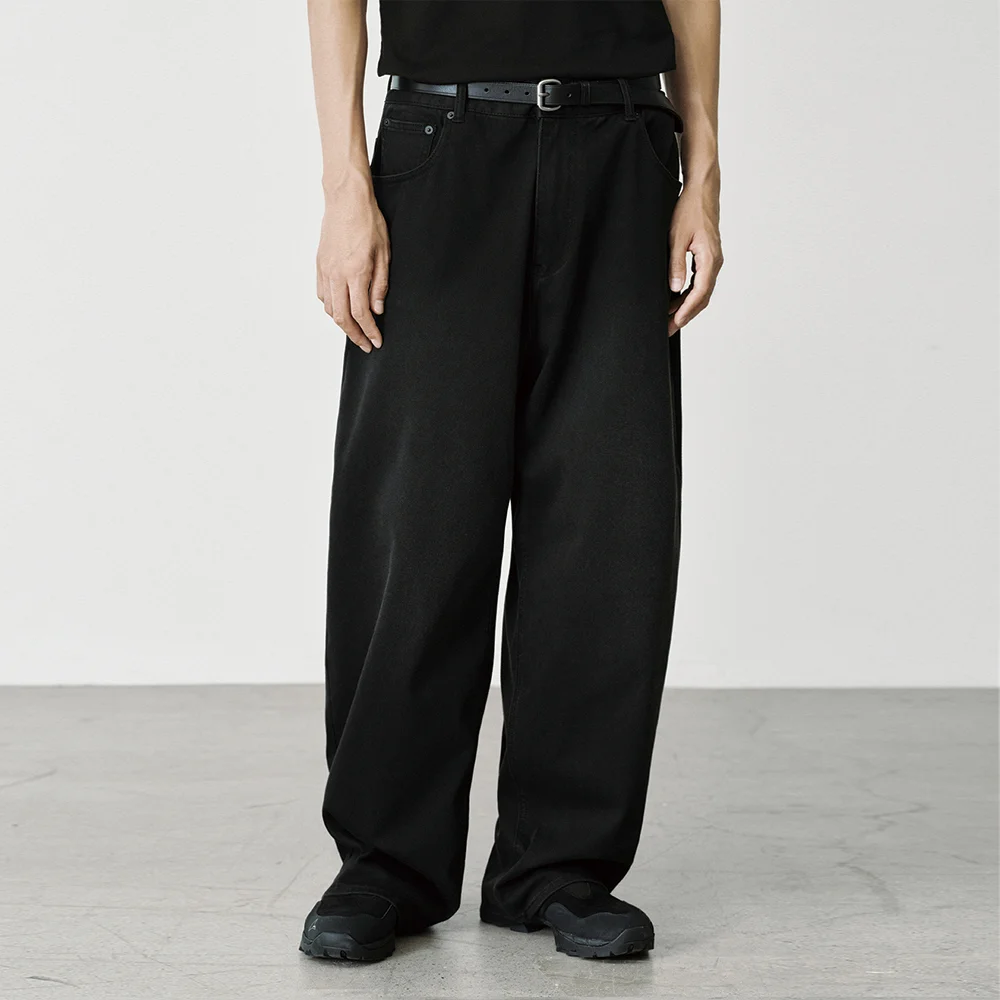 WIDE DENIM SWEAT PANTS