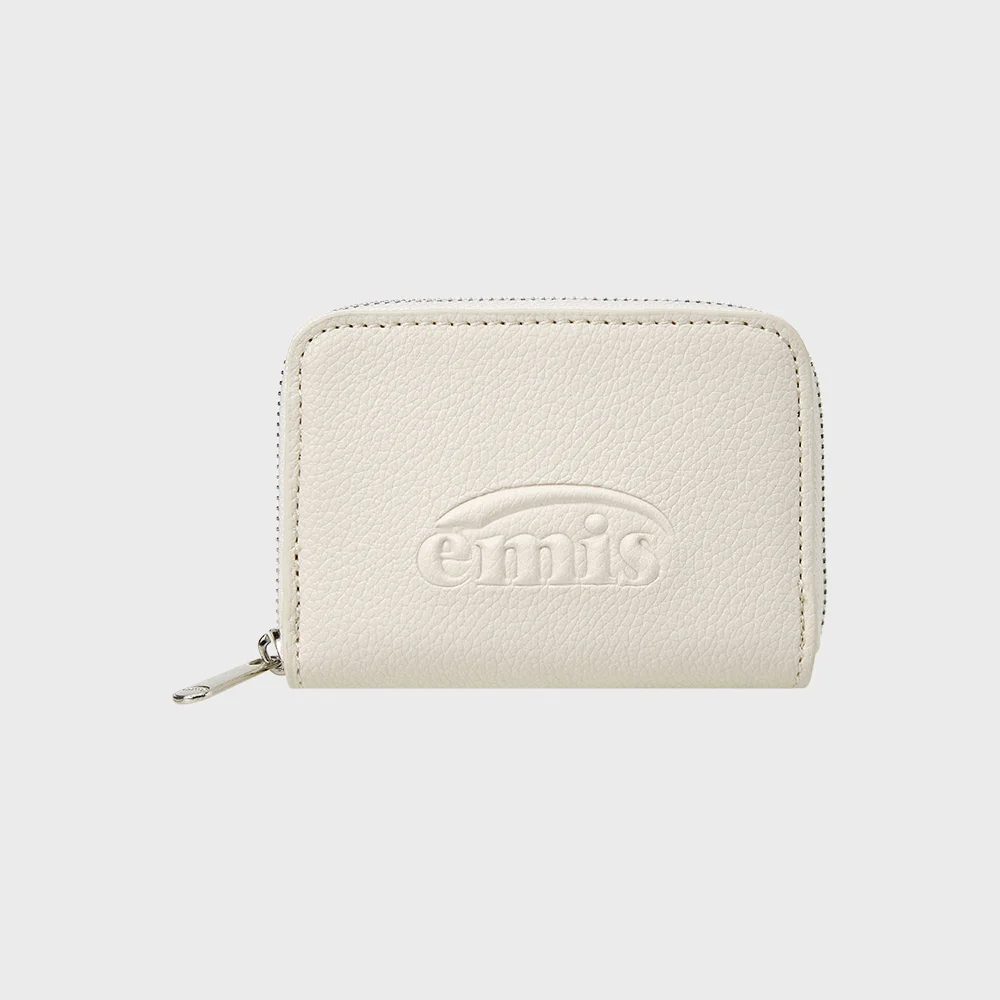 GRAIN LOGO ZIP WALLET-IVORY