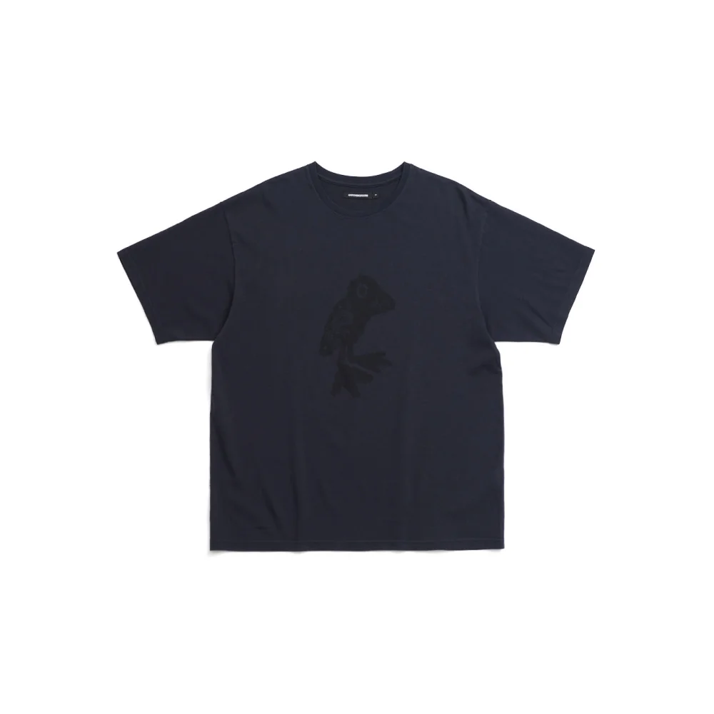 VTG Paisley Bird Tee Washed Dark Navy
