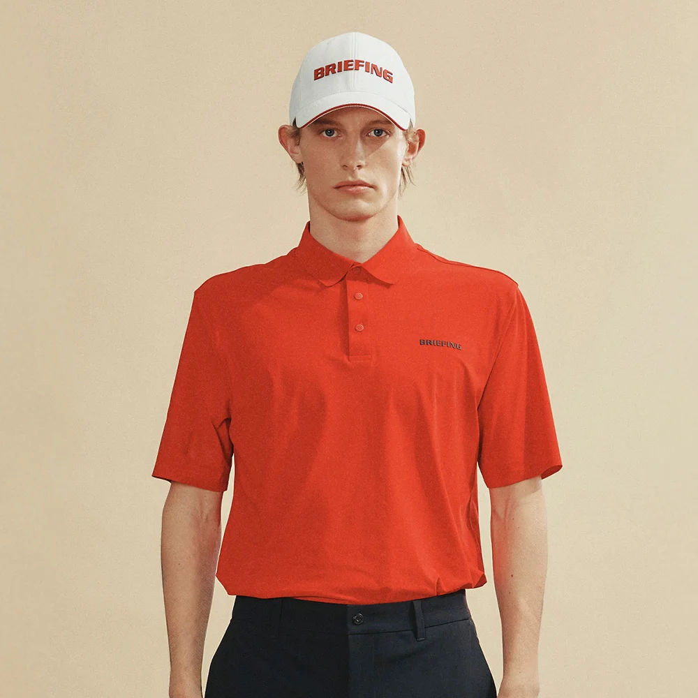 MENS SLEEVE LOGO POLO SHIRT_RED