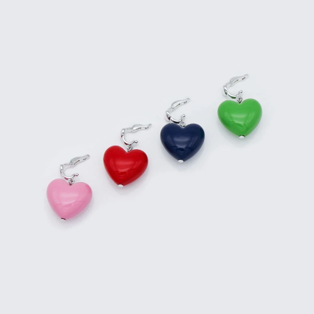 Lovely volume heart acrylic pendant 可愛 蓬鬆 心形 亞克力 吊墜