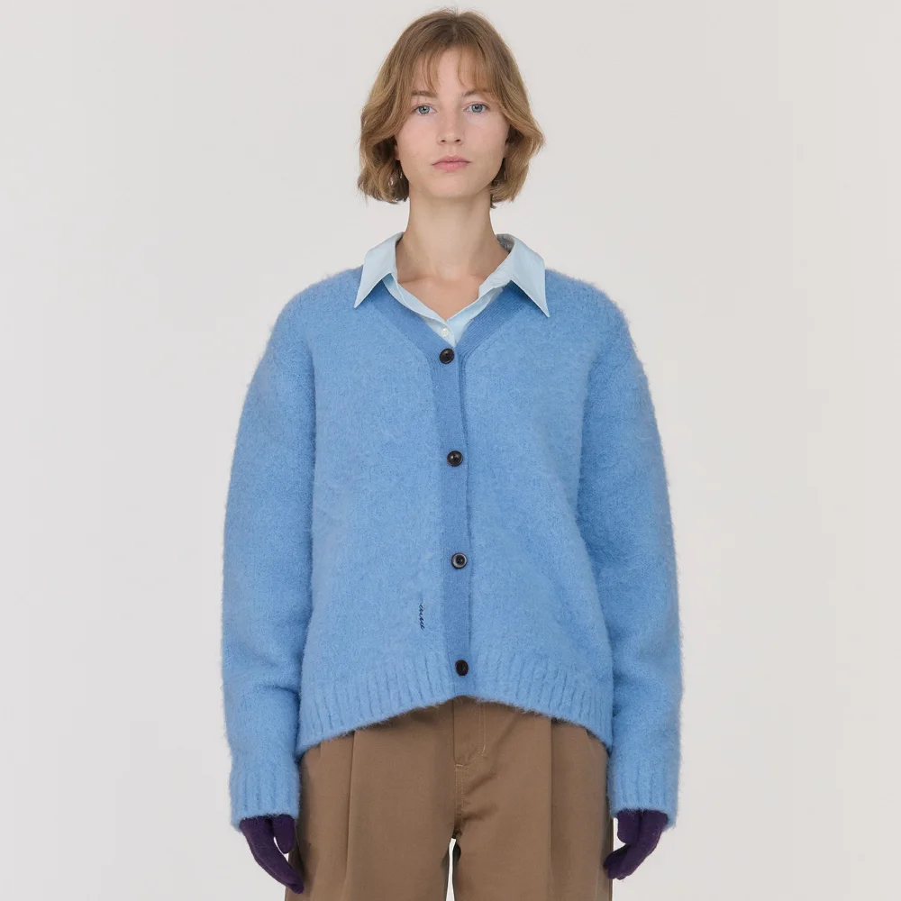 Paul hairy Cardigan (Blue)