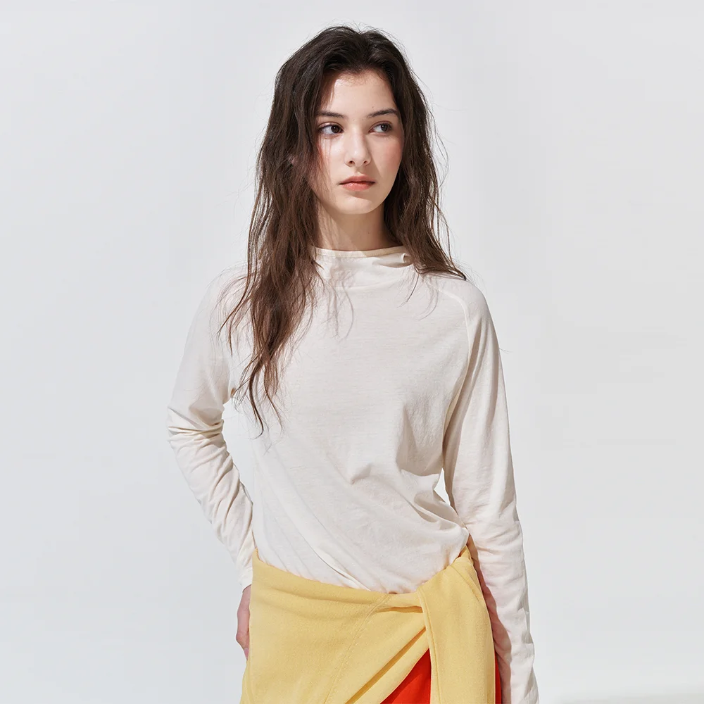 Sheer Hoodie Tee (Cream)
