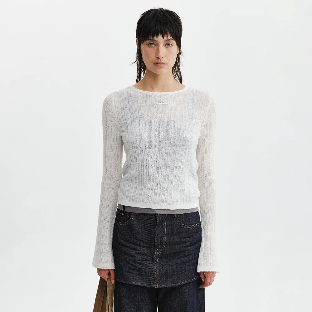 TWO WAY TEXTURE KNIT TOP IN IVORY